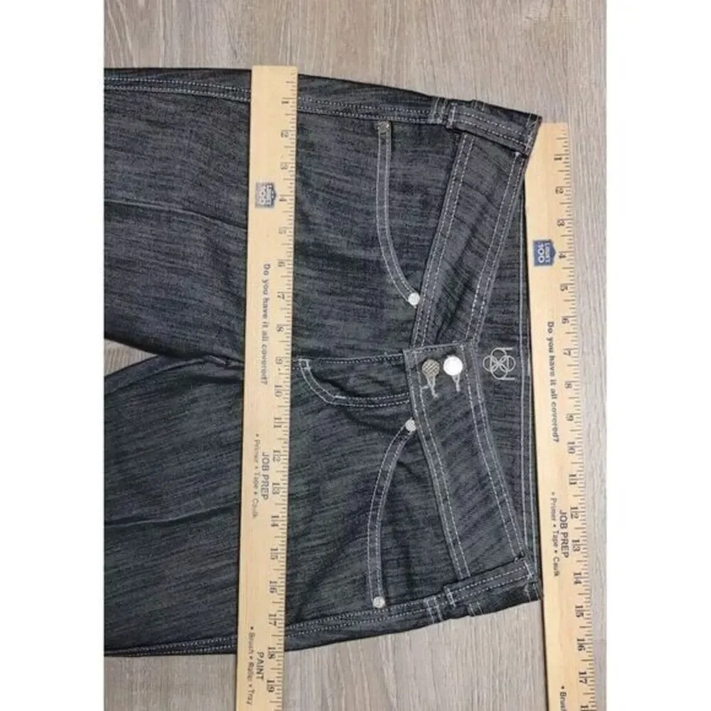 Bebe Jeans‎ Women's Dark Wash Stretch Double Button Slim Crop Jeans Size 28